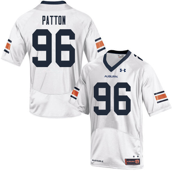 Men #96 Ben Patton Auburn Tigers College Football Jerseys Sale-White
